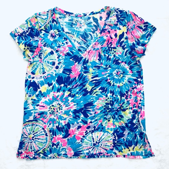 Lilly Pulitzer | "Dive In" Meredith V-Neck Tshirt - Picture 2 of 5